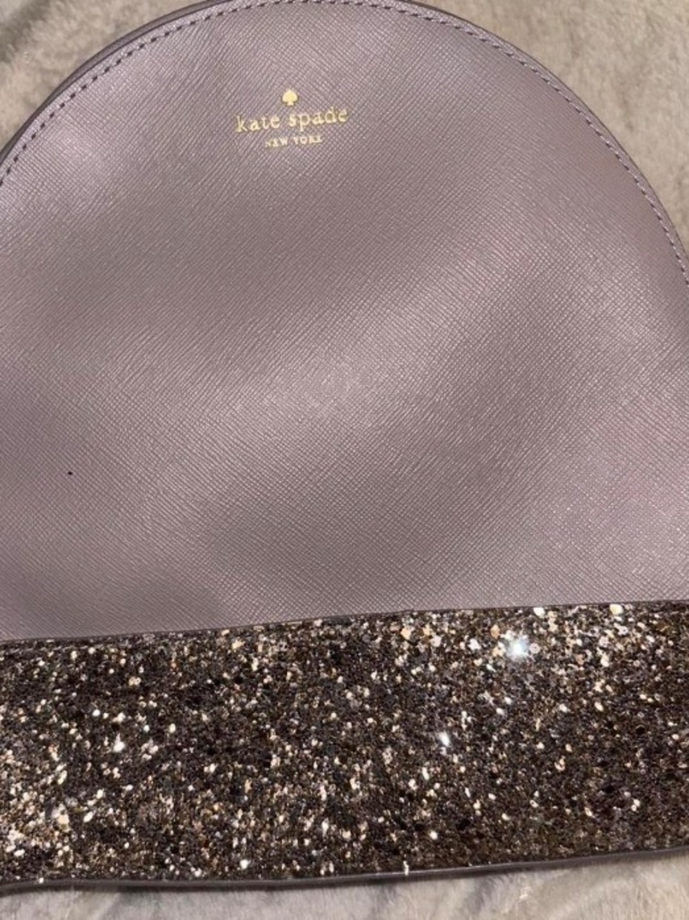 kate spade Lavender Dome Crossbody with Glitter Trim